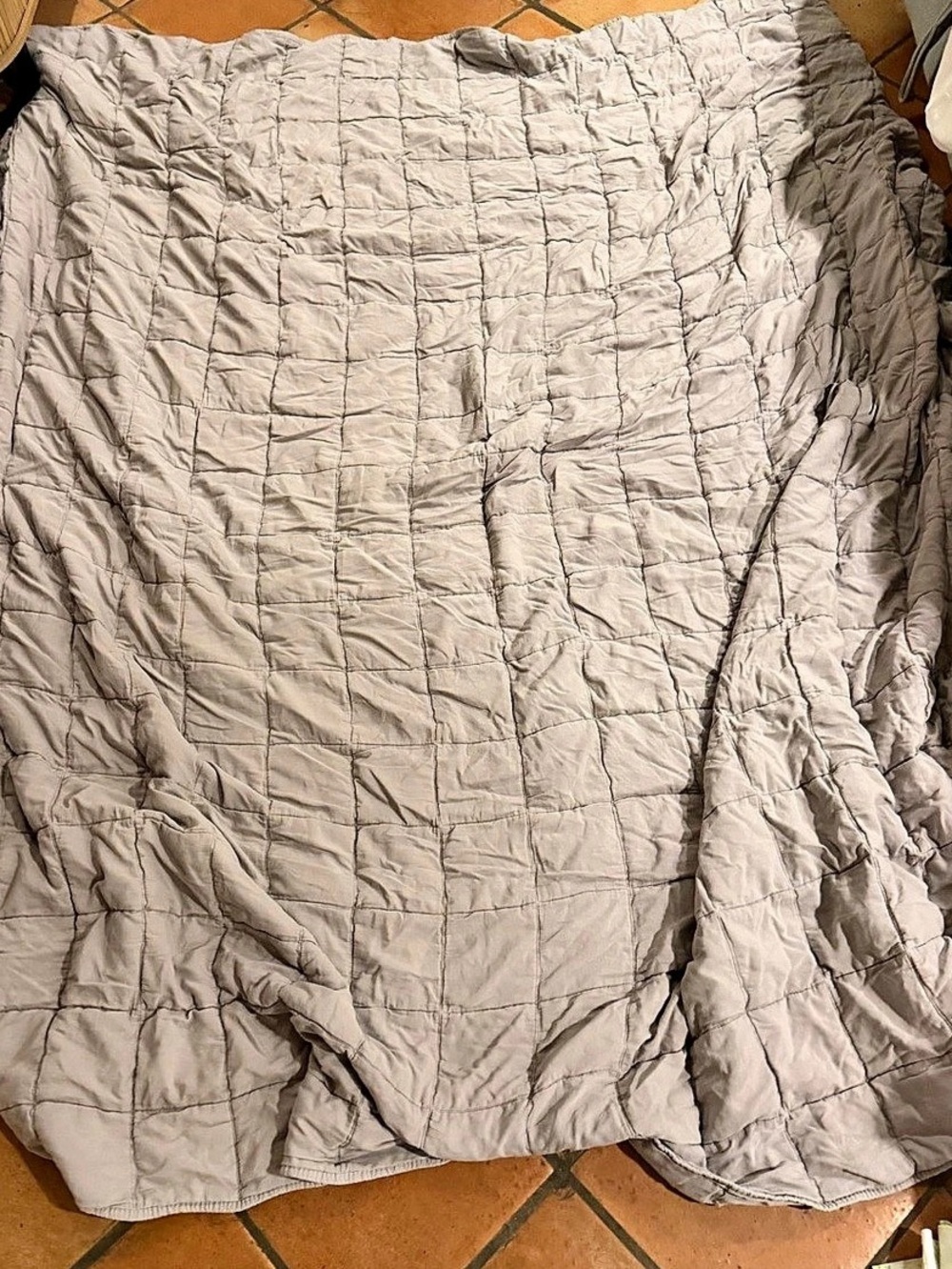 kode. Quilted Cotton Blend king Quilt in Gray